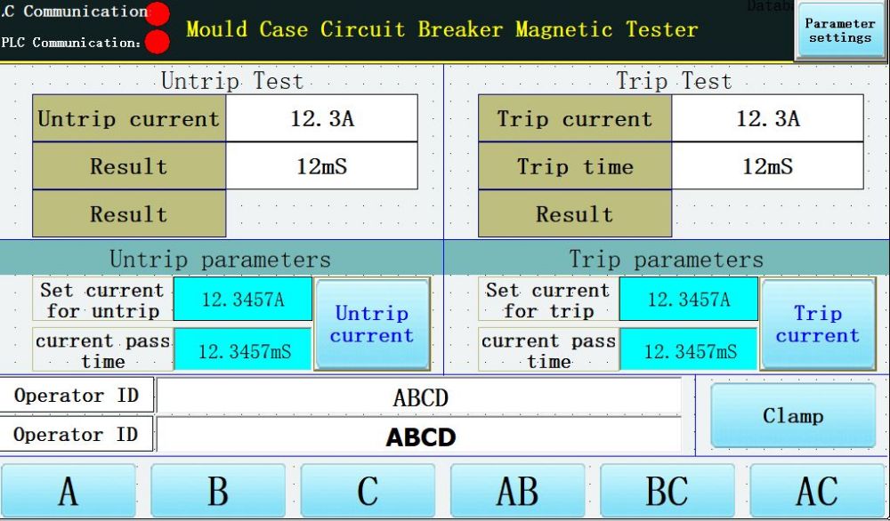 Test bench for Instantaneous operating characteristics of miniature circuit breaker (5)-2